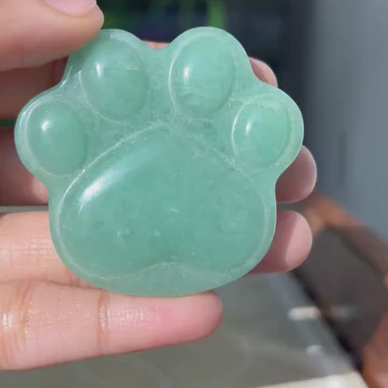 Green Aventurine Dog Paws for dog lovers! 2.05 inches