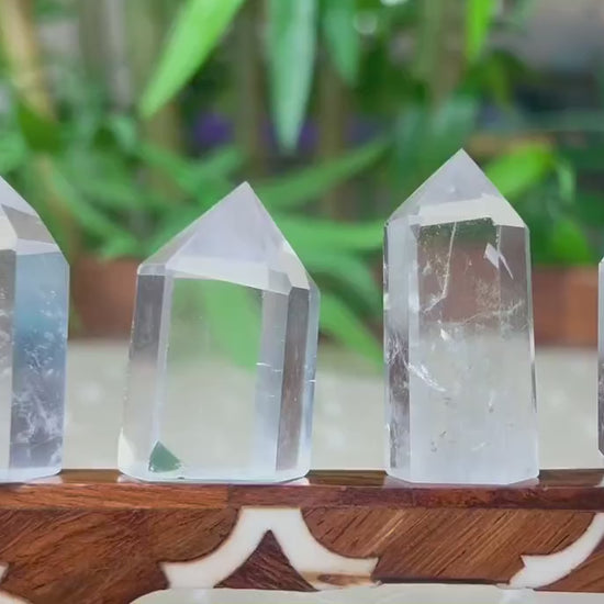 Clear Quarts Points; Self-Standing  1.5-1.7 inch