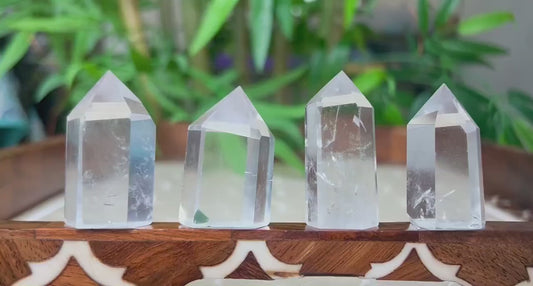 Clear Quarts Points; Self-Standing  1.5-1.7 inch