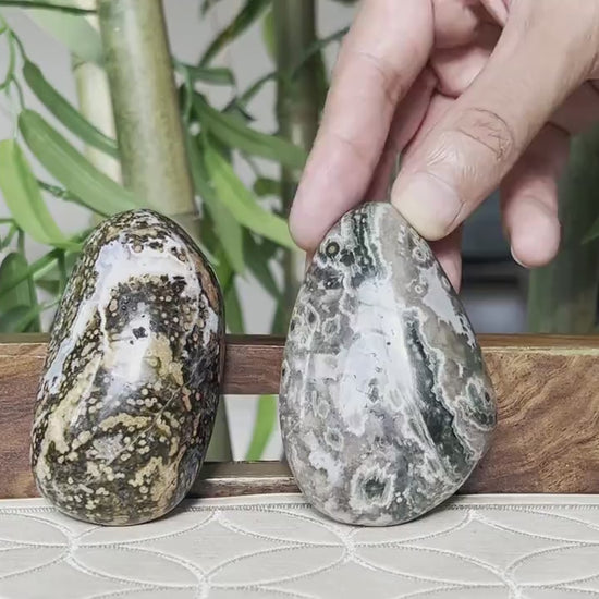 Genuine Ocean Jasper Free Form: Authentic Crystal Healing Stone