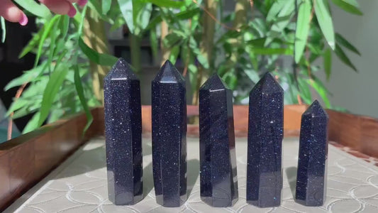 Shiny Blue Sandstone Towers; 2.75 - 3.9 Inches